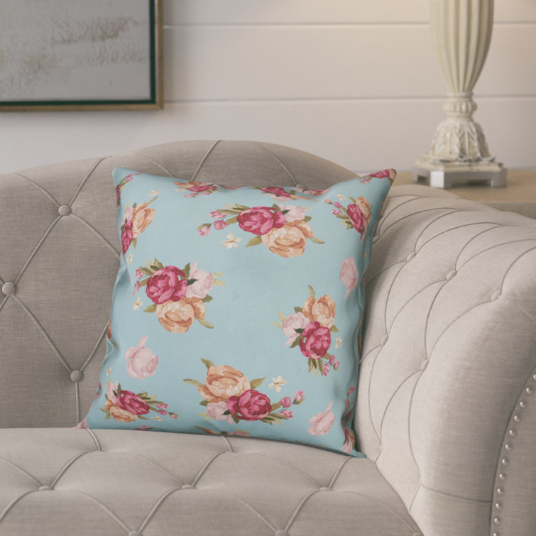 Ophelia & Co. Kraemer Vintage Roses Throw Pillow Wayfair